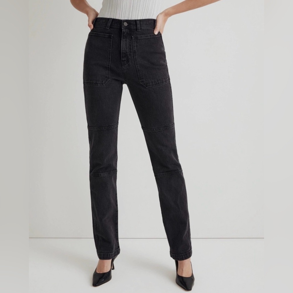 Madewell The 90s Straight Leg Utility Jean / Camplin Wash Black Casual